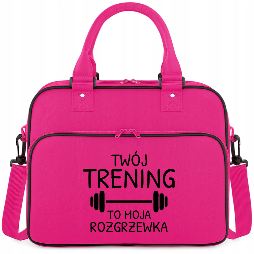 Torba Różowa Twój Trening Moja Rozgrzewka Pojemna Siłownię Trening Pilates