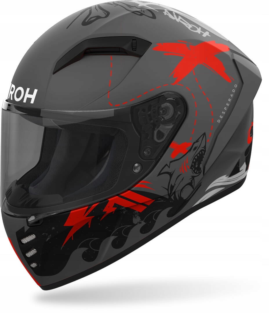 KASK MOTOCYKLOWY AIROH CONNOR DESPERADO POMARAŃCZOWY MATT M