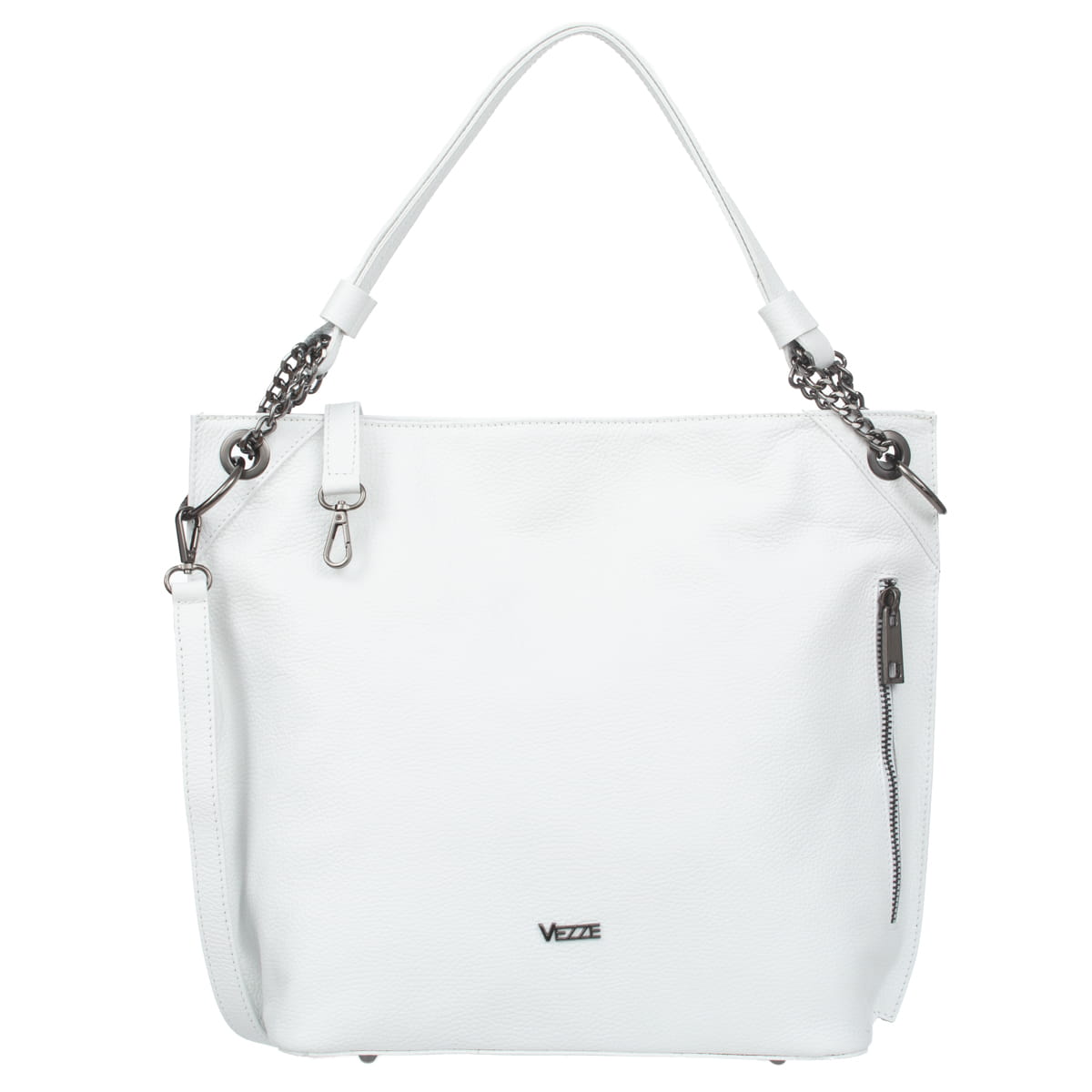 Dámská kožená taška Vezze Luca Bílá