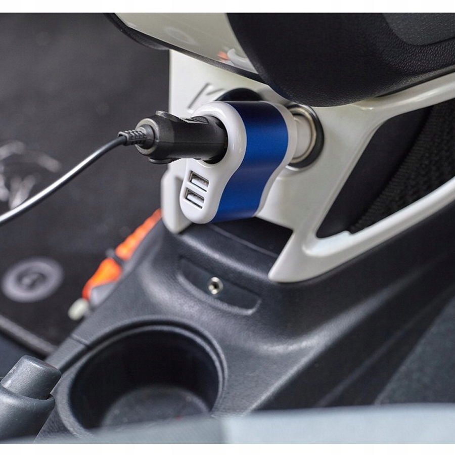 ŁADOWARKA SAMOCHODOWA ZAPALNICZKA 2 x USB GNIAZDO CZARNA Kod producenta GNIAZDO