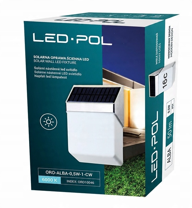 

Lampa solarna elewacyjna numer domu Led-pol Alba