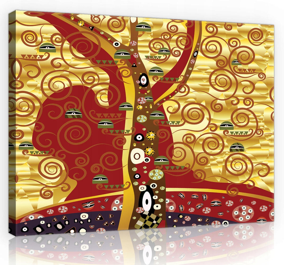 Obraz Na Plátně Canvas 80x60 Abstrakce Umění Grafika Strom Klimt