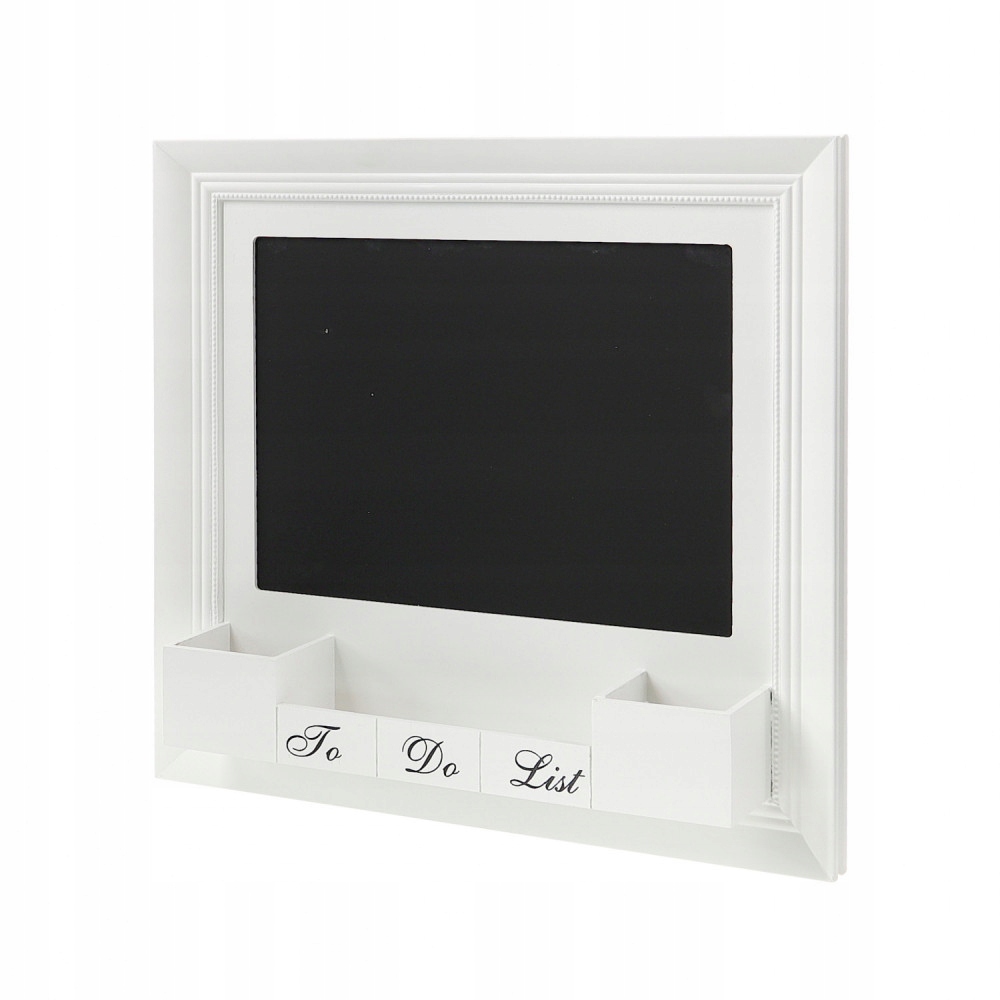 

Wiszący biały organizer ścienny tablica memo kreda