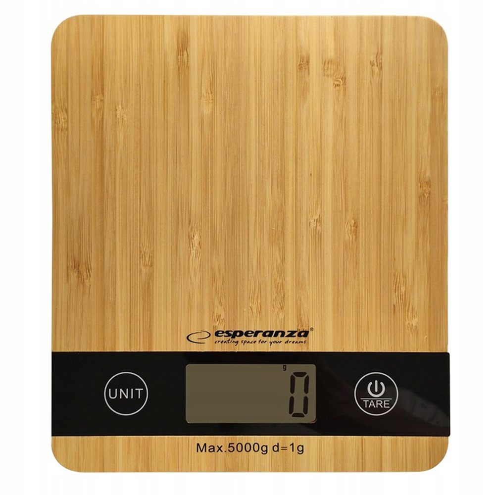 

Waga Kuchenna LCD do 5 Kg Elektroniczna Bambusowa