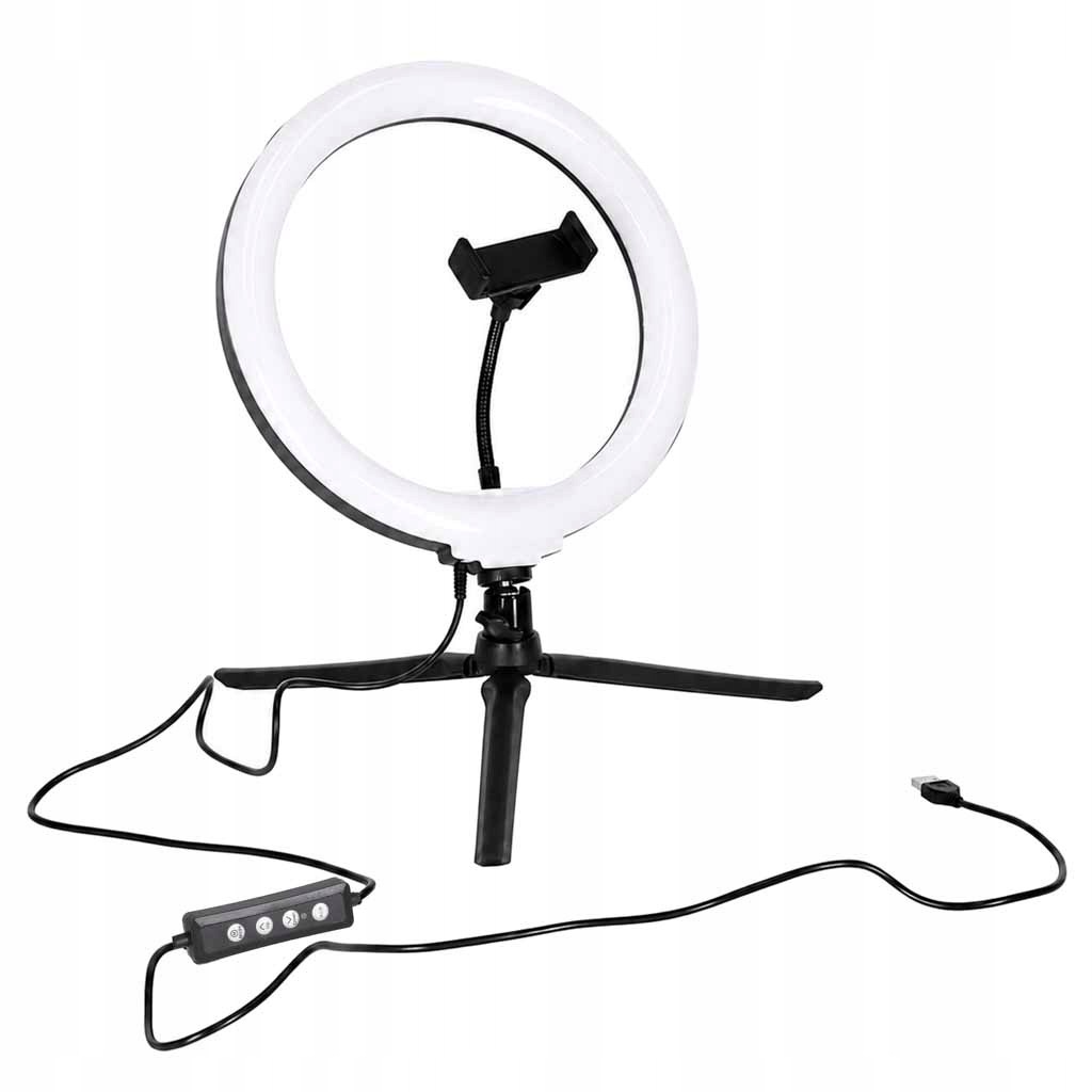 Lampa pierścieniowa do selfie Led Rgb na statywie