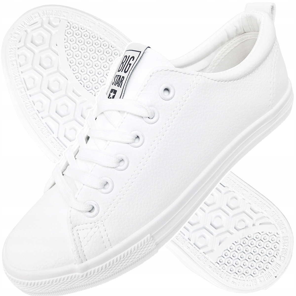 

Damskie białe trampki Big Star z ekoskóry JJ274311