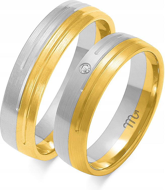 Prsten na svatba pro dvojici gravírování 585, rok 35 36 37, elegance, kolekce 14K