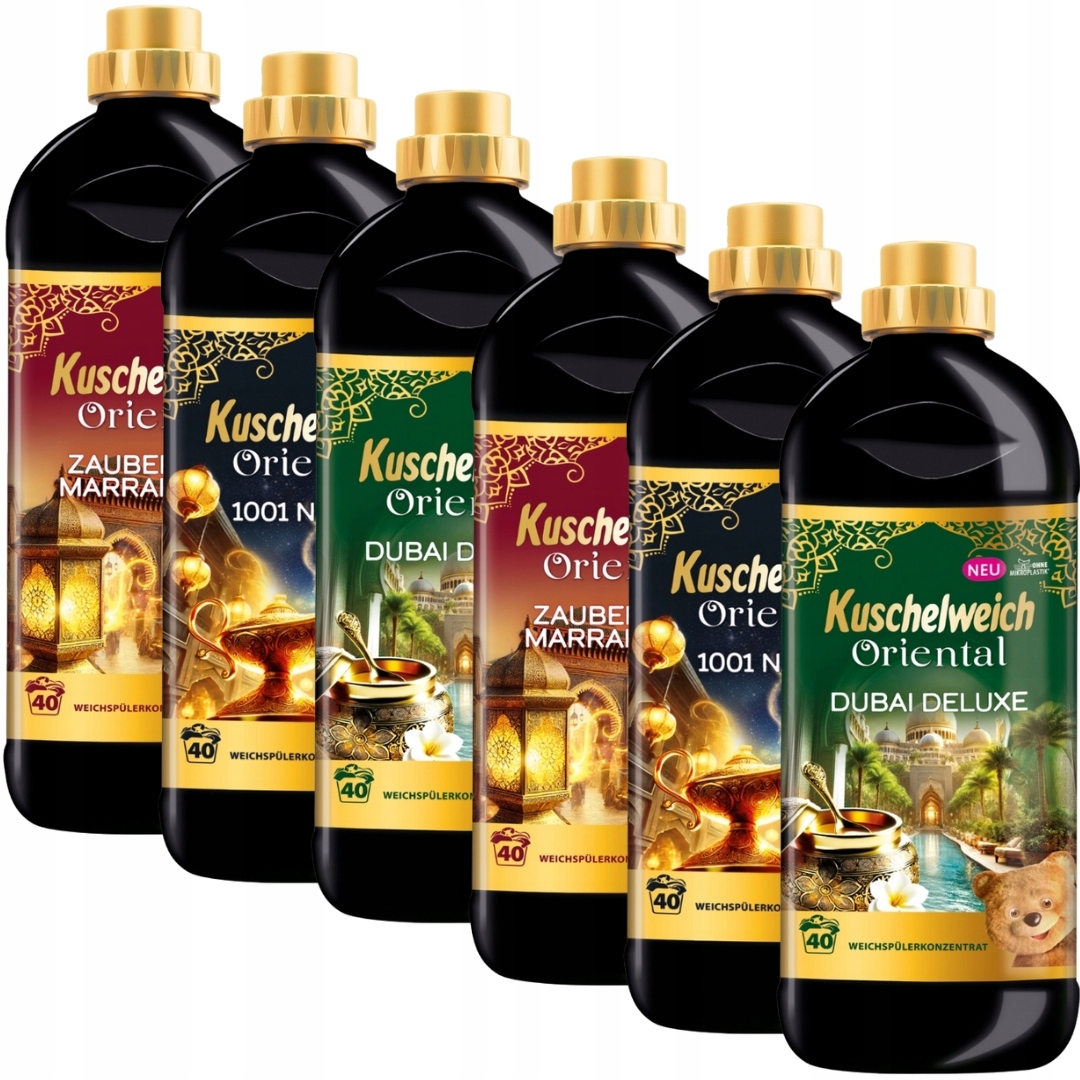 Kuschelweich Oriental płyn do płukania MIX 6x1l Dubaj +Marakesz +1001nocy