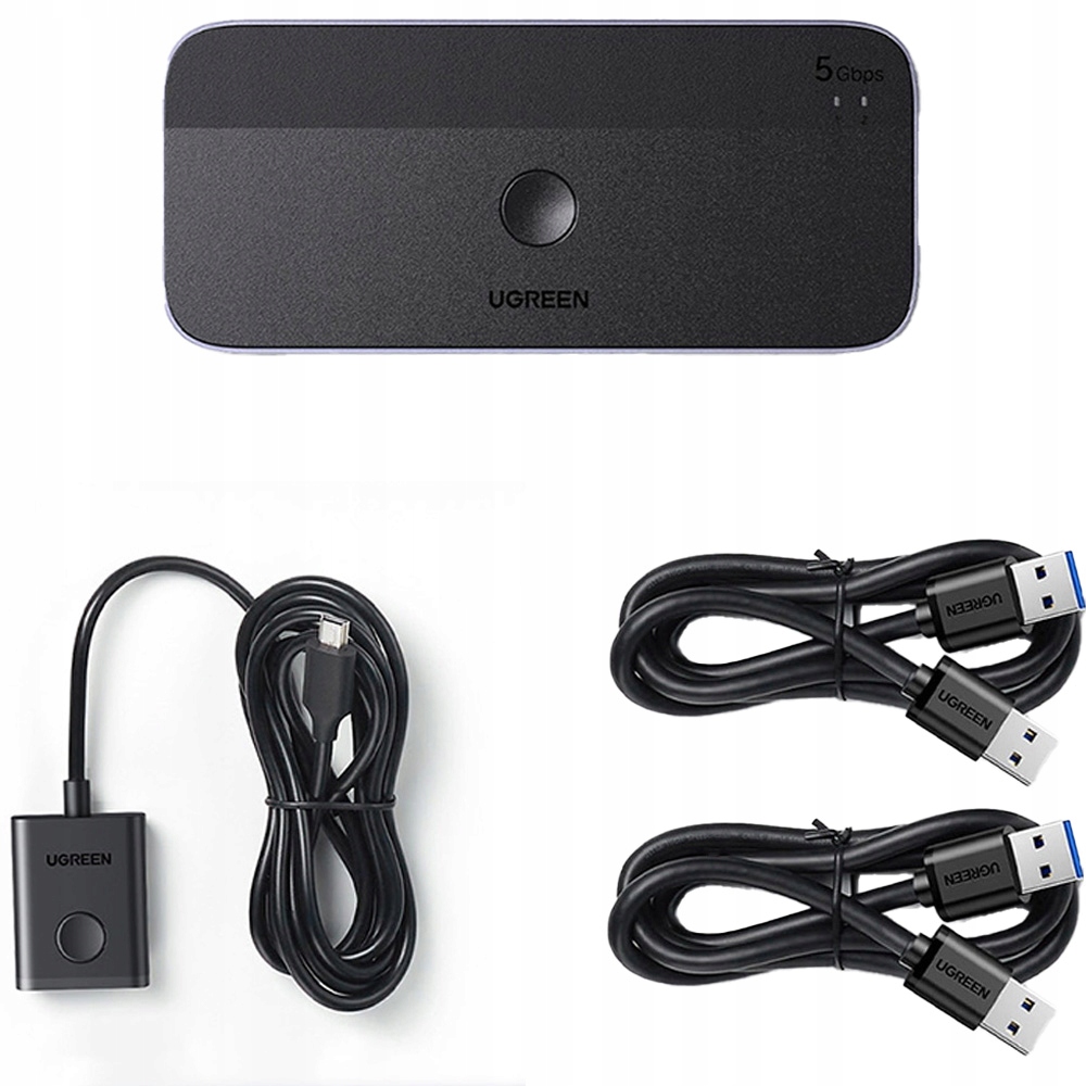 Přepínač Usb 3.0 switch, hub, 3x Usb-a 1x Usb-c Usb kabel, Ugreen