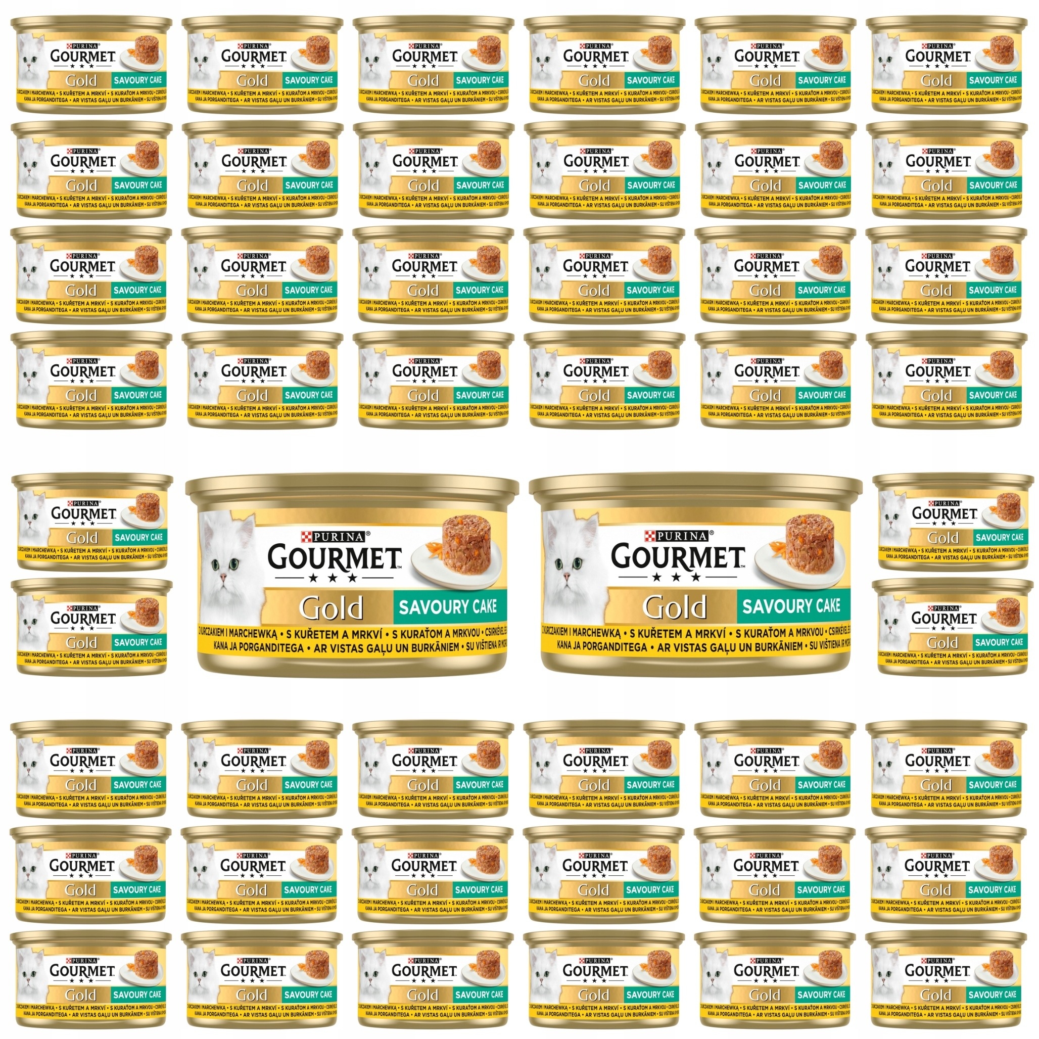 Purina Gourmet Gold Savoury Karma dla kota z kurczakiem i marchewką 48x85g
