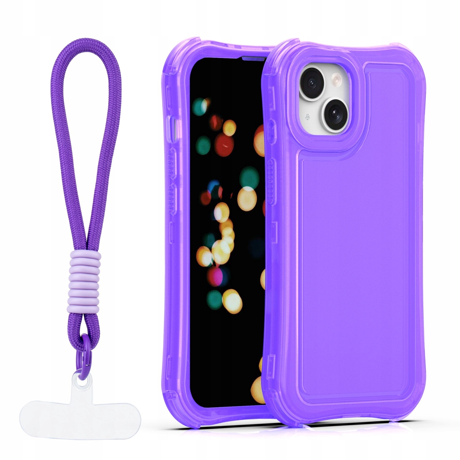 Nakładka SafePop ze smyczą do iPhone 13 6,1" fioletowa Tfo