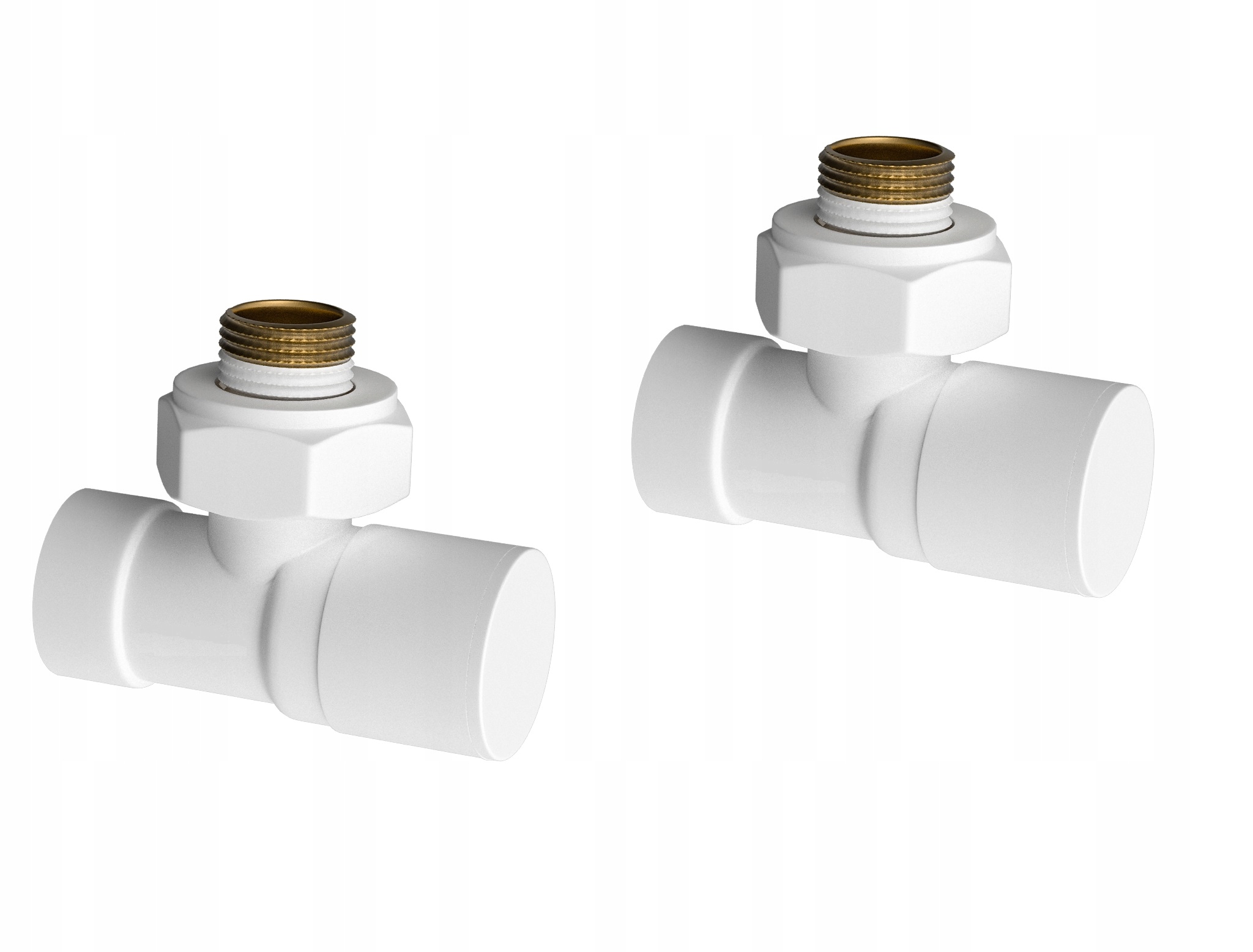 Úhlové radiátorové ventily 1/2''x1/2'' Bílé