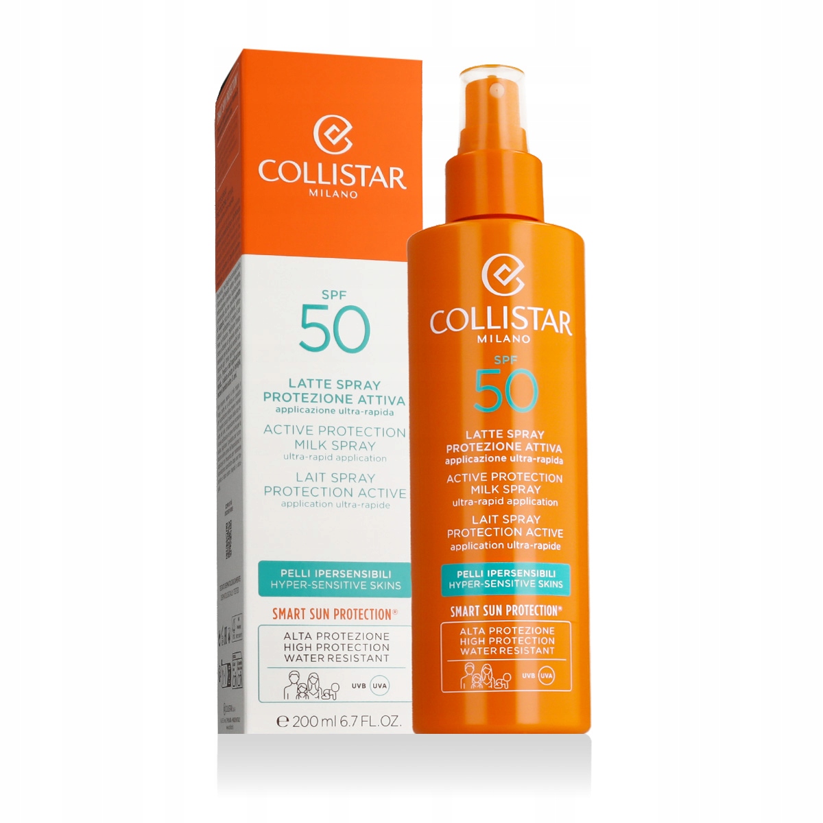 Collistar Smart Sun Protection Active Protection Milk Spray Spf 50 200 ml