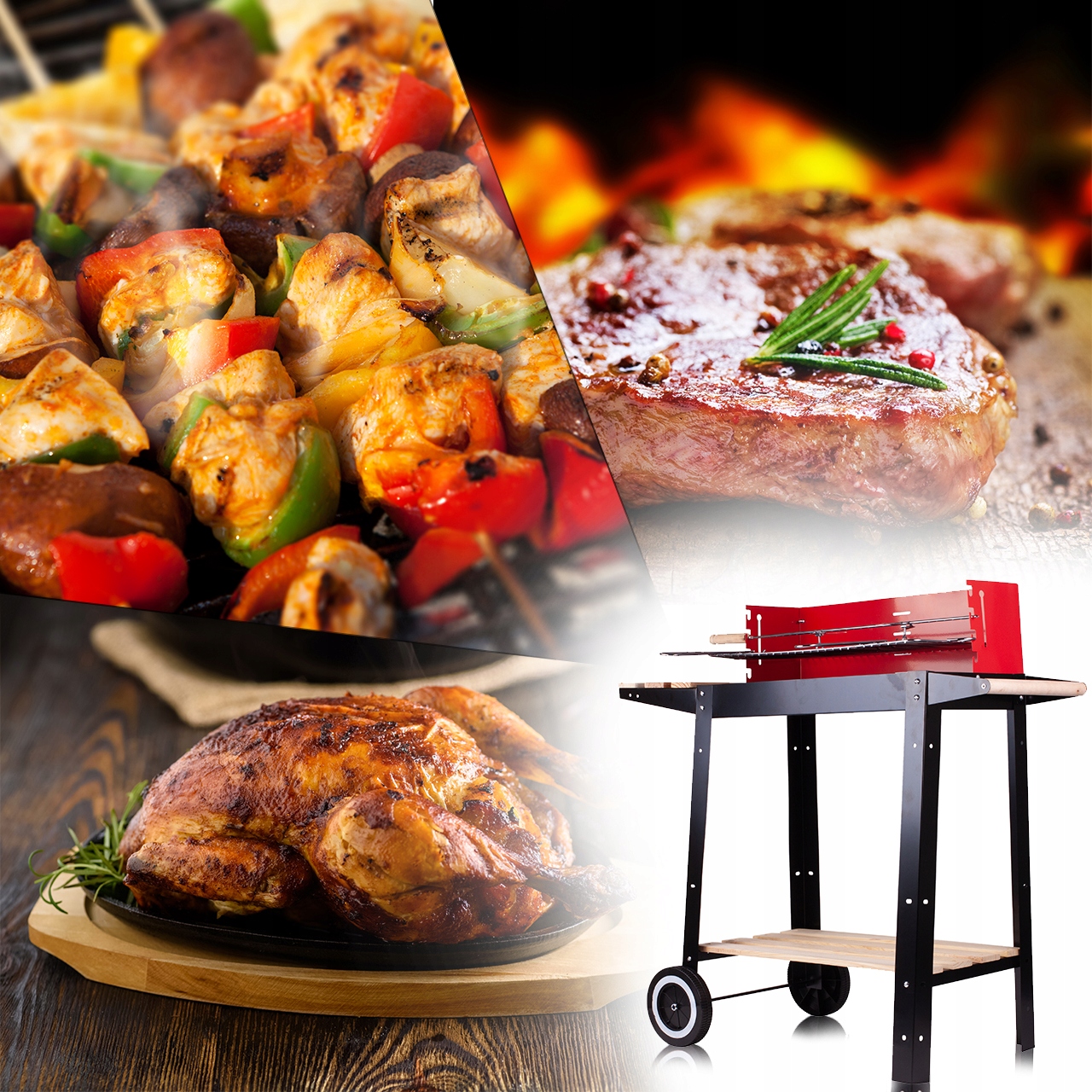 GRILL OGRODOWY WĘGLOWY PRZENOŚNY RUSZT KÓŁKA EAN (GTIN) 5904013312790
