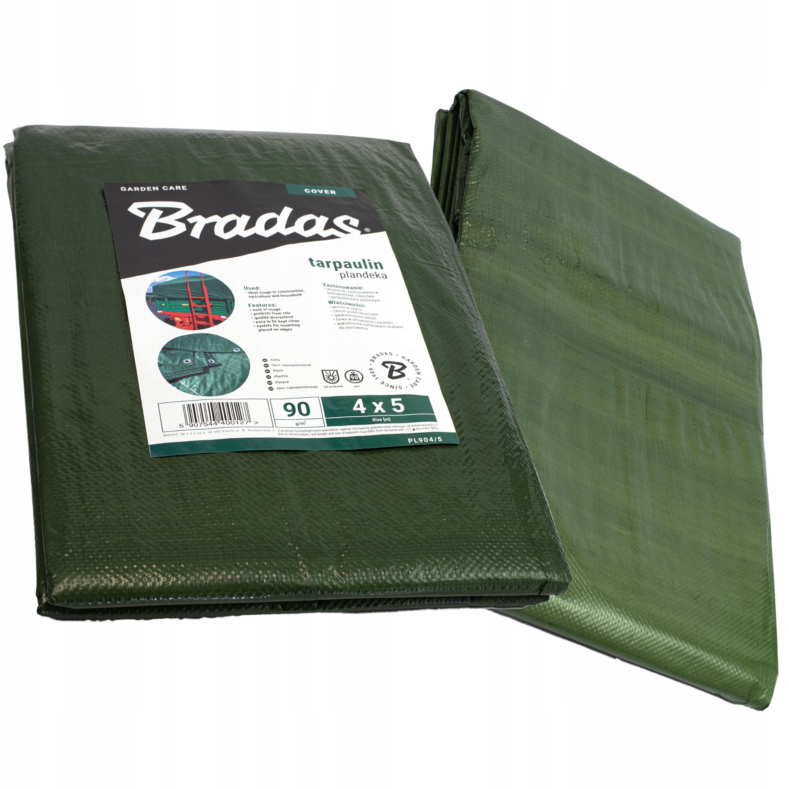 Plachta Plachty 6X10 Zesílená Zelená Silná Krycí