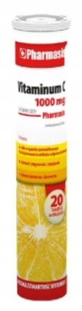 VITAMINUM C 1000 MG PHARMASIS CYTRYNOWE TABLETKI MUSUJĄCE 20 SZT
