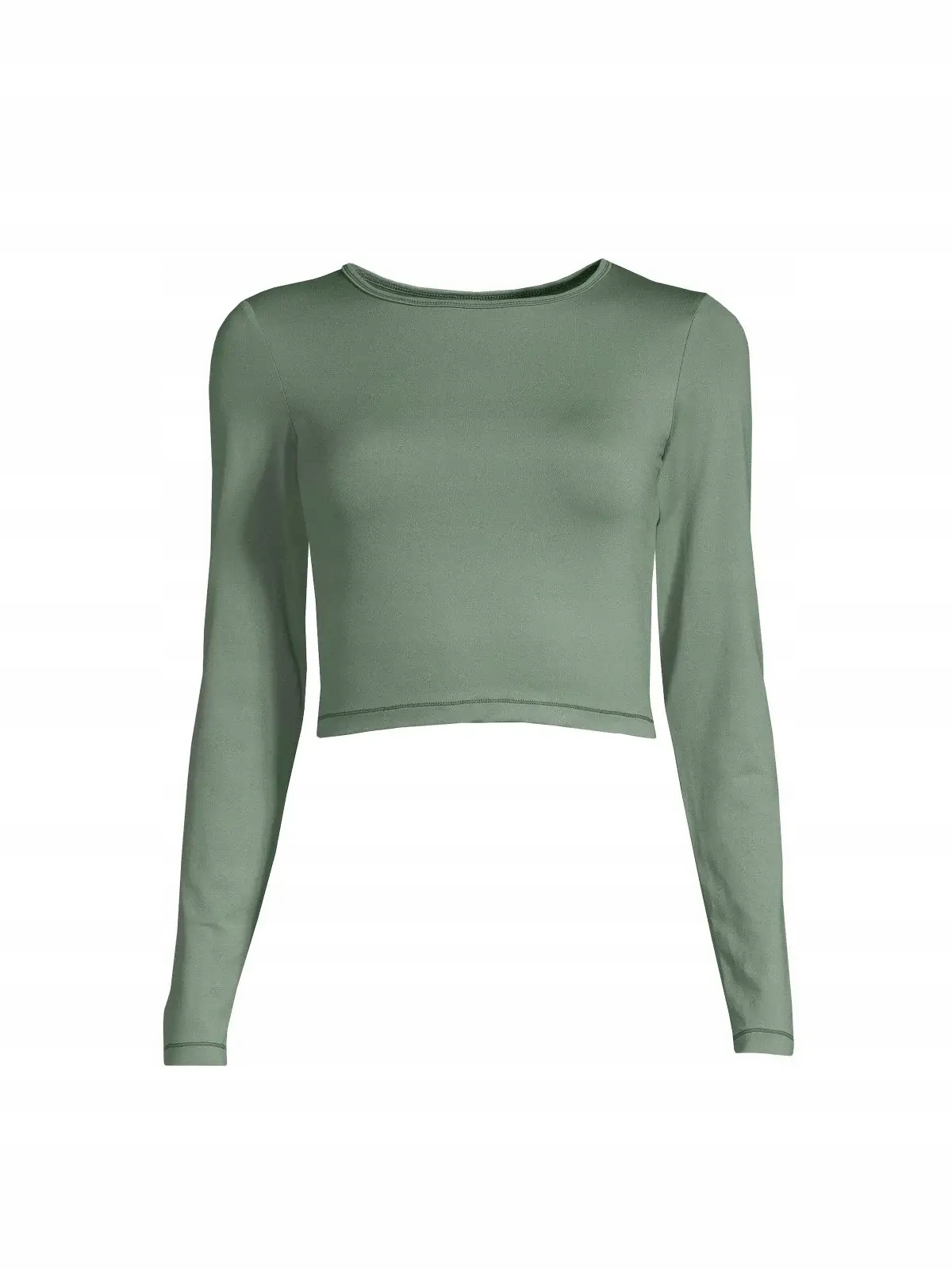 Dámské sportovní tričko Casall Crop Long Sleeve r 40 posilovna jóga zelená