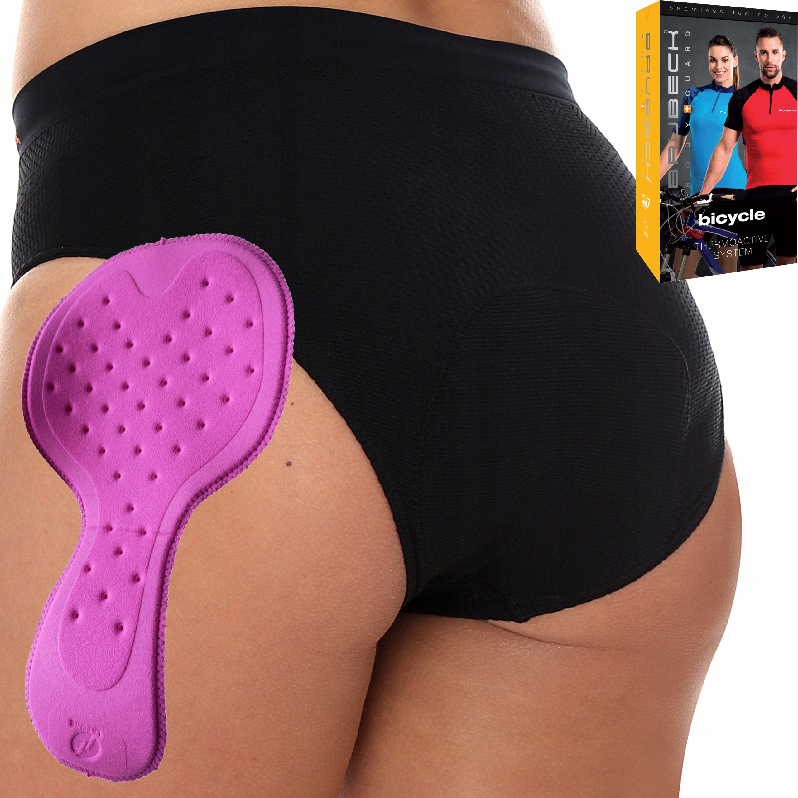 Damskie Amortyzujące Rowerowe Majtki Z Niewidoczną Wkładką figi Brubeck -s