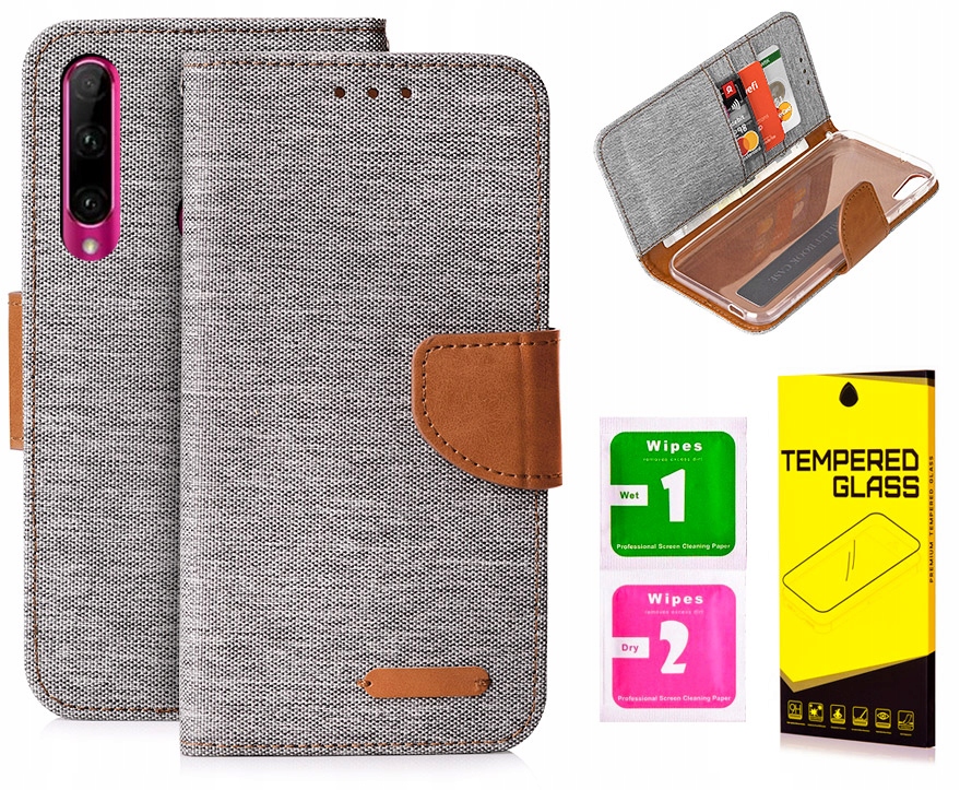 

Etui Portfel Canvas Do Huawei P40 Lite E