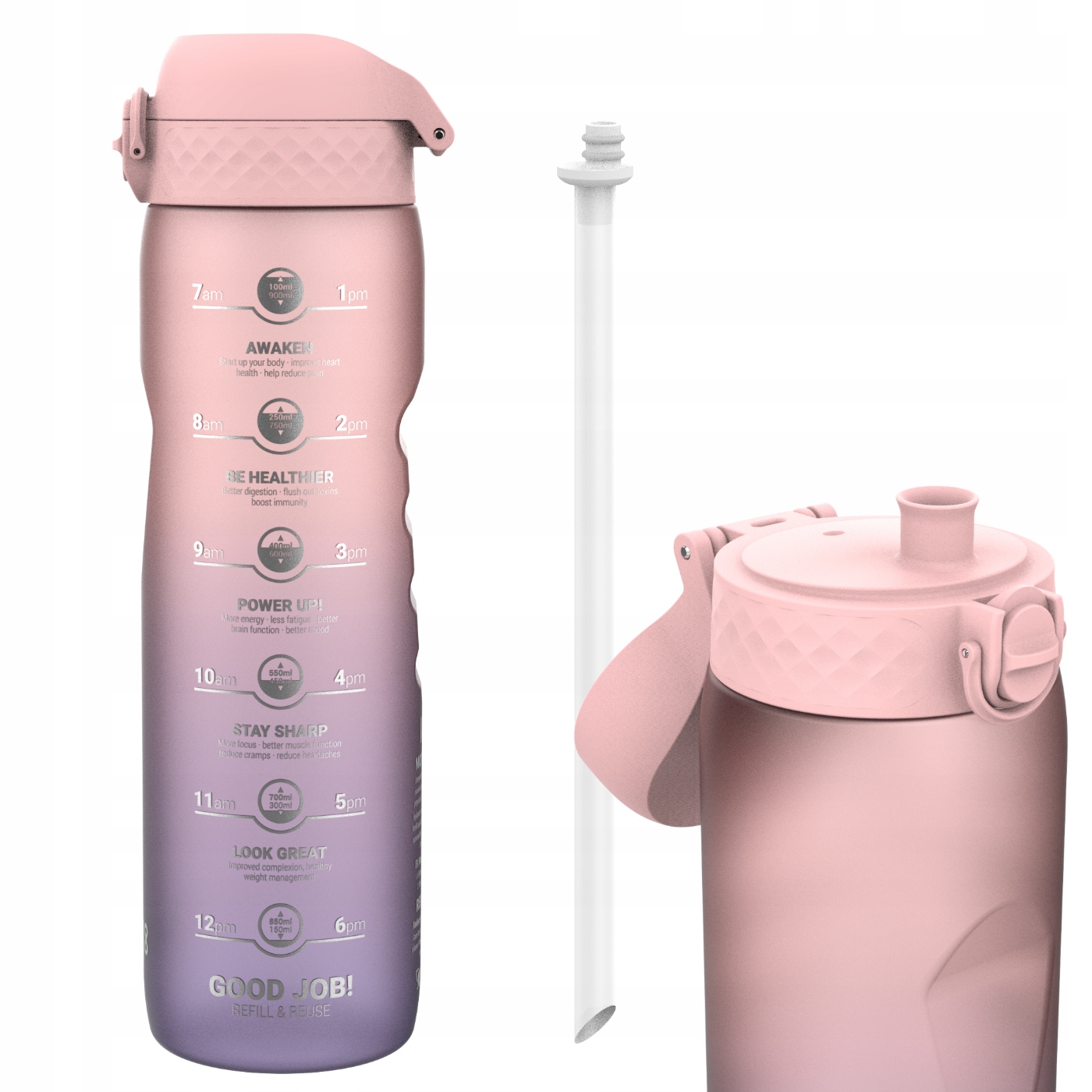 Duży Bidon Ze Słomką Mitovator Treningowy Sportowy ION8 1 L 1000 ml