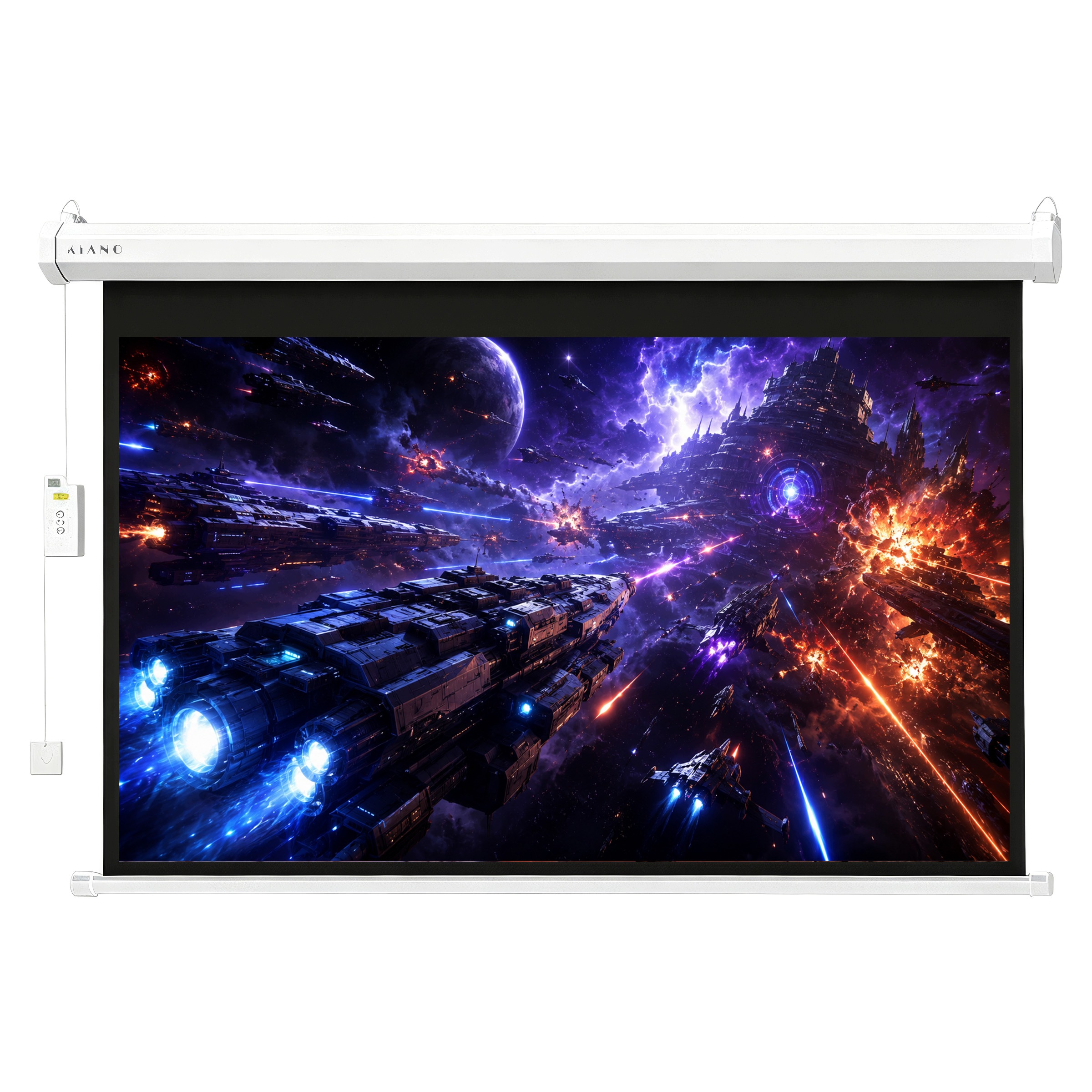 Automatický nástenný a stropný projekčný displej Electric Matt White 100"