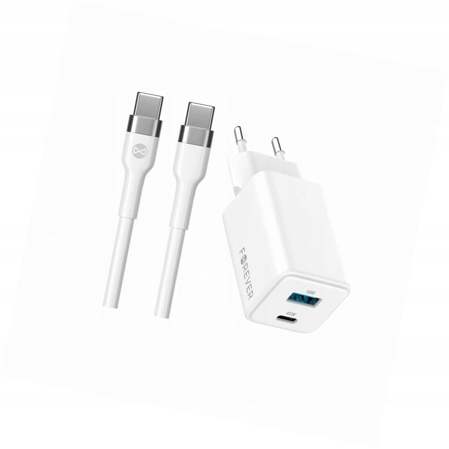 Szybka ładowarka GaN 45W 2 wejścia z długim kablem 2m do Oppo Reno 8 5G