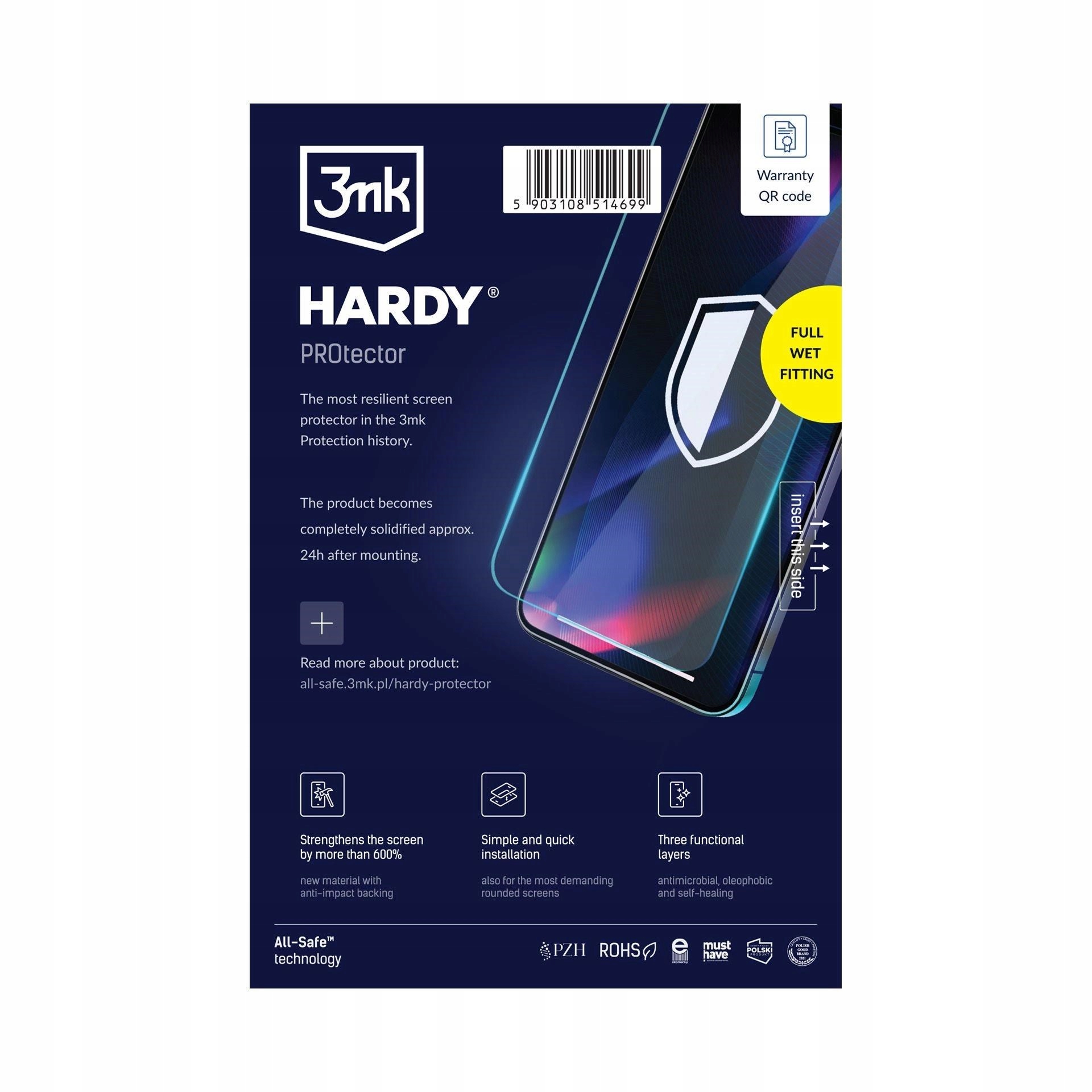 3mk All-Safe Aio fólie Hardy PROtector Full Wet Fitting Phone, 5 ks…