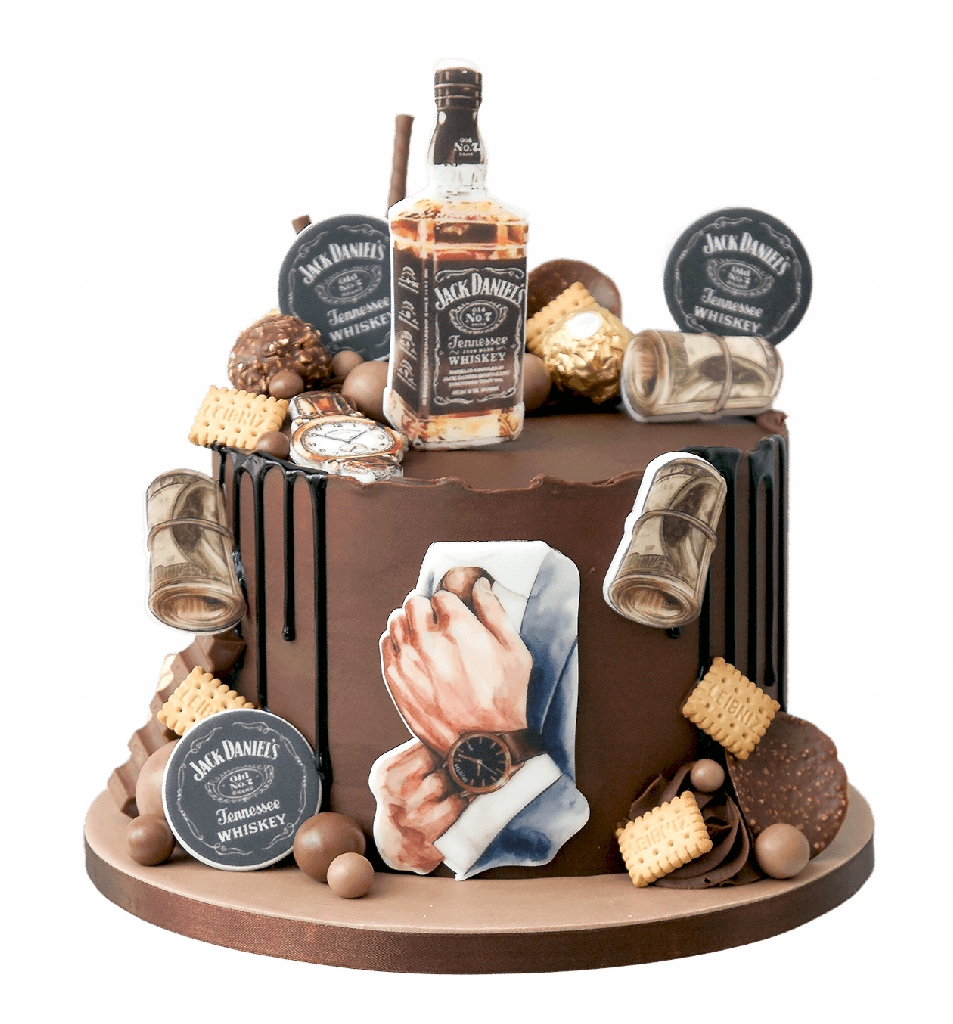 Levně Sada na zdobení dortu Whiskey 2D 9 ks