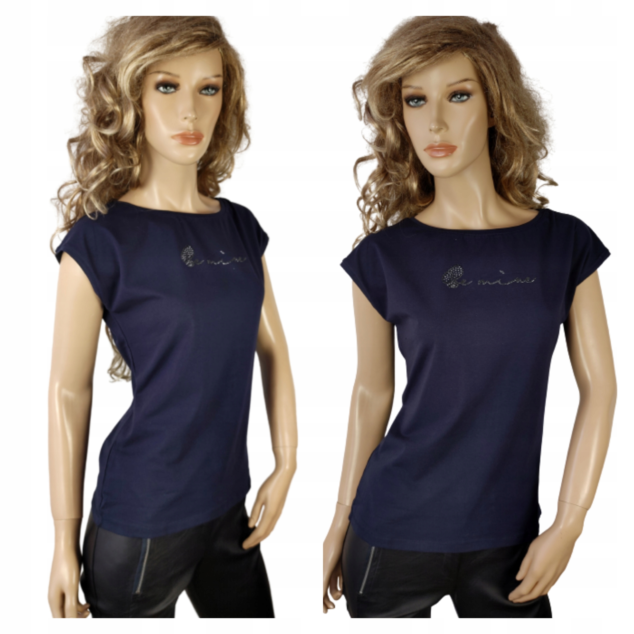 

Gładka z nadrukiem Bluzka Latynka T-shirt r: 36-42