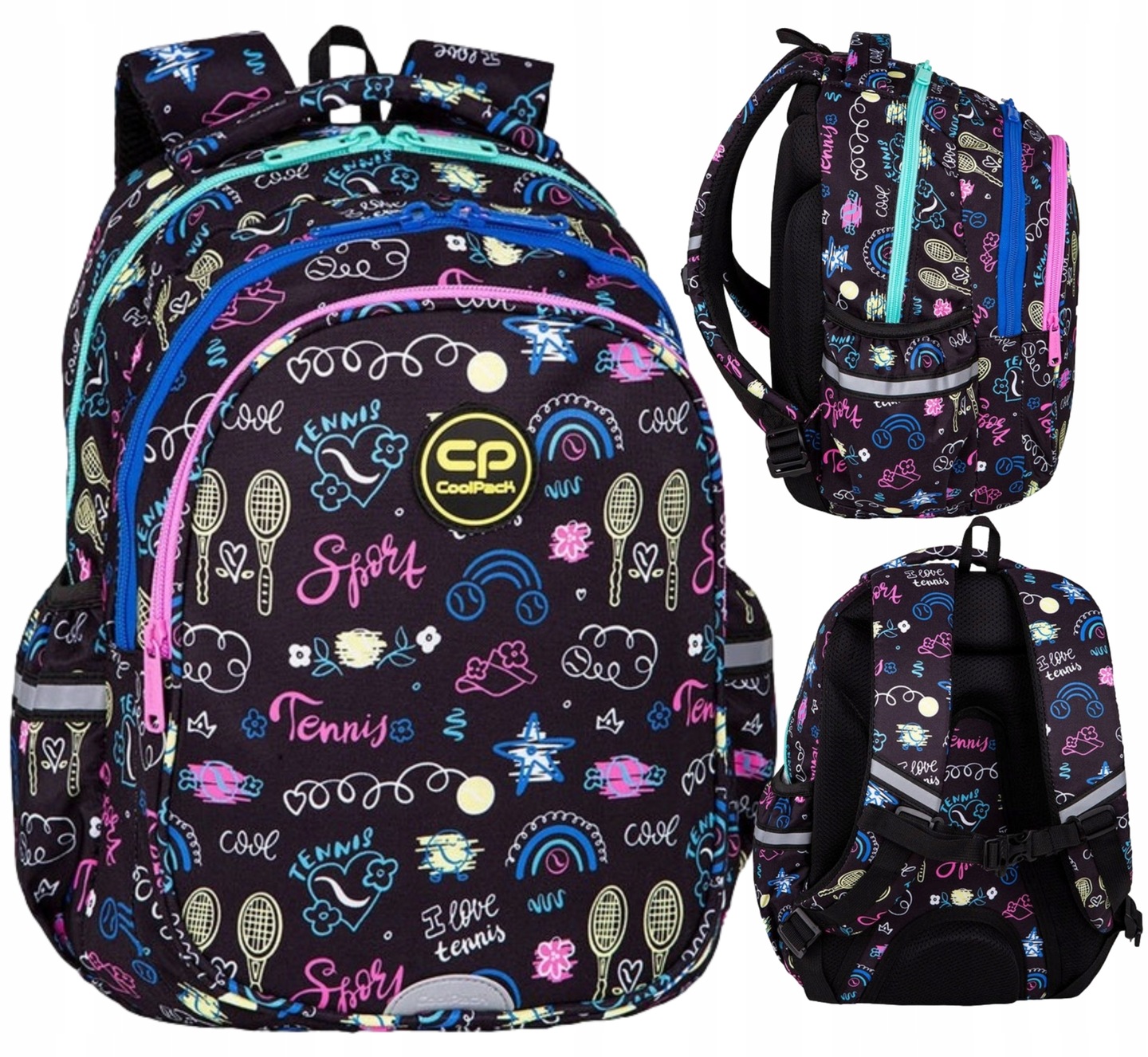 Coolpack Plecak Dwukomorowy dla Klas 1-3 Jerry Tennis Star F029691