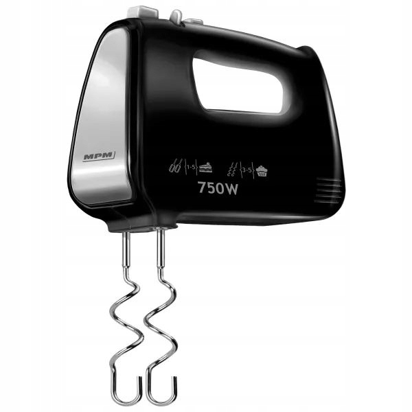 Robustní ruční mixér Mpm Kuchyňský robot 750W Chromované Turbo míchadla