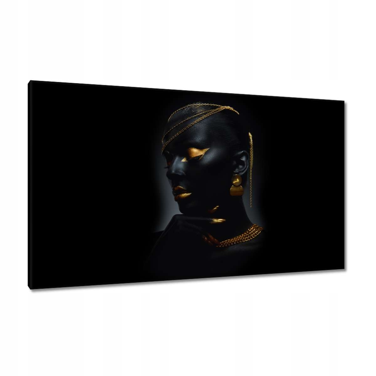 Obrazy 120x70 Pozlacený obličej