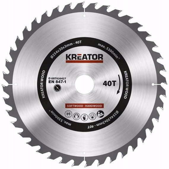 Kreator pilový kotouč 254mm*30mm 40z KRT020427