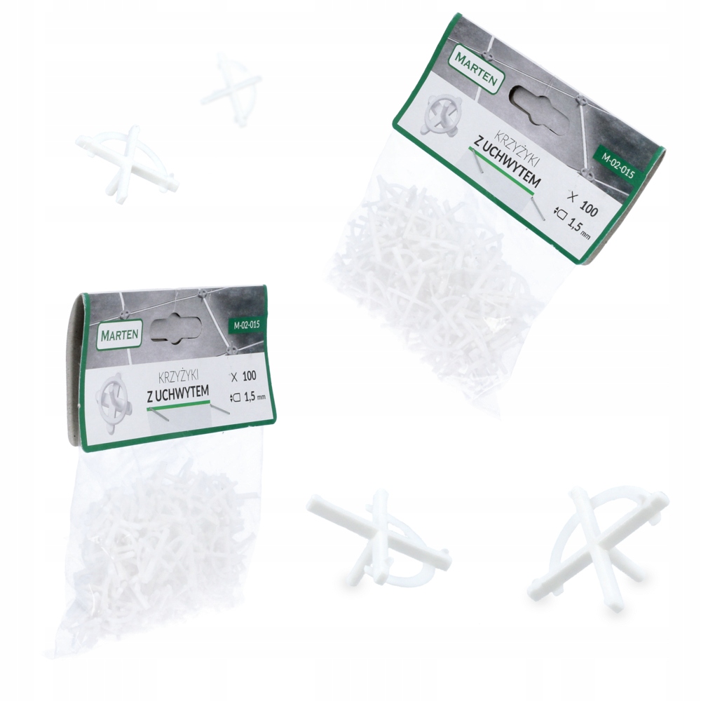 

Krzyżyki dystansowe płytek 1,5mm uchwyt 100szt