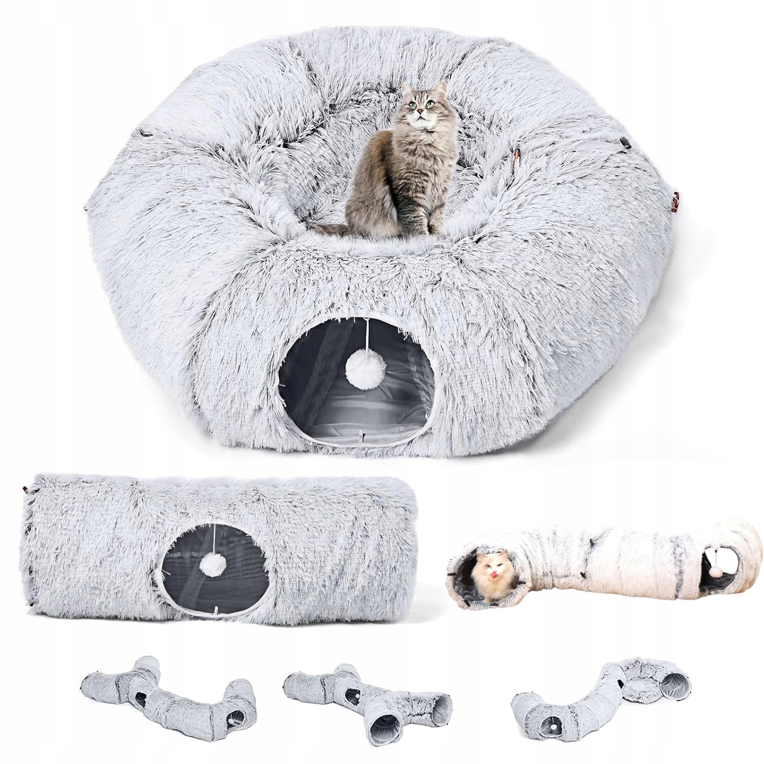 Levně Tunel Pro Kočky Pelíšek 2 Vchody 2 Otvory Tvar S Kruh Hračka Pro Kočky