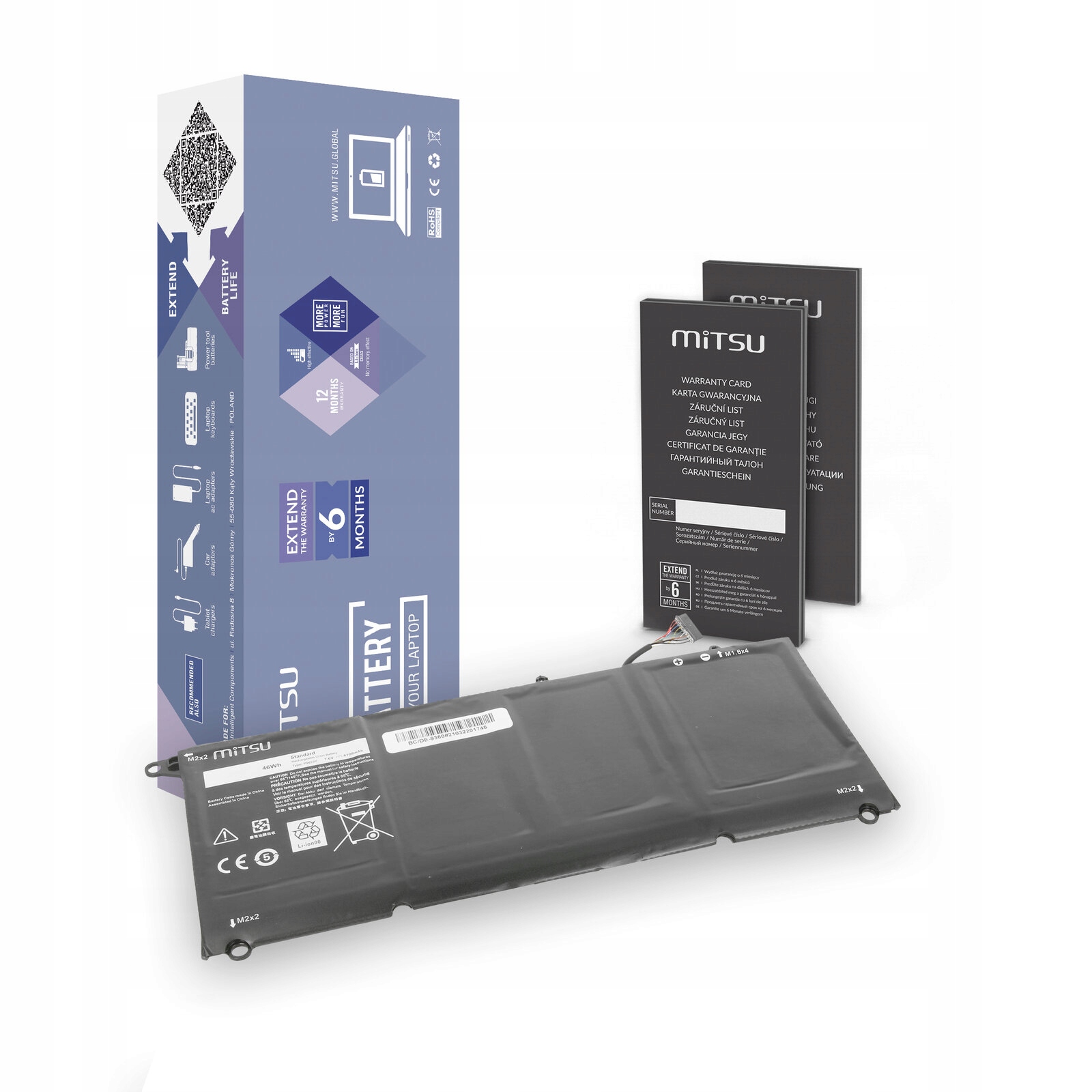 

Bateria 6100mAh do Dell Xps 13 9360 P54G002 Li-ion