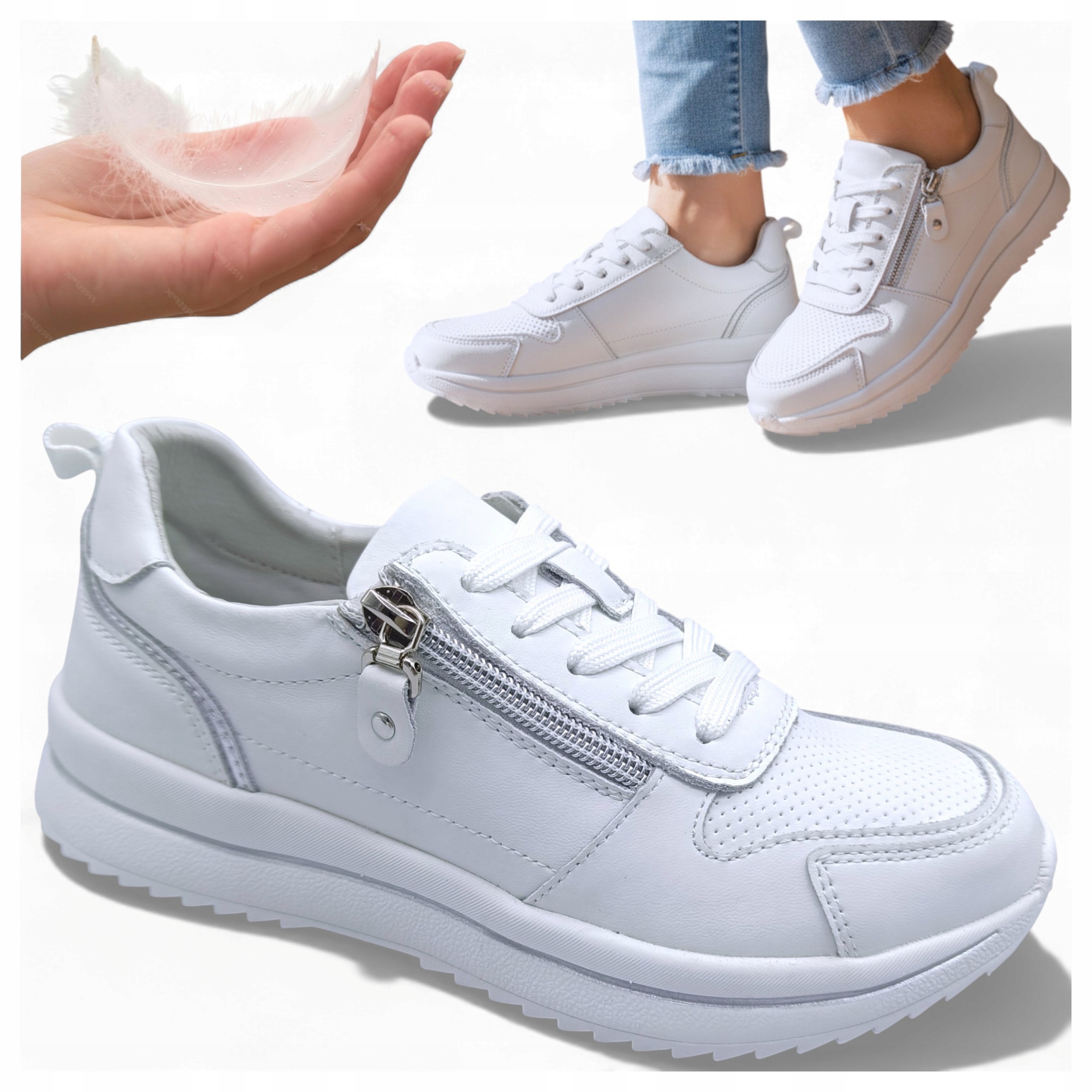 38 Evento Dámská sportovní obuv Přírodní Kůže Letní šněrovací boty