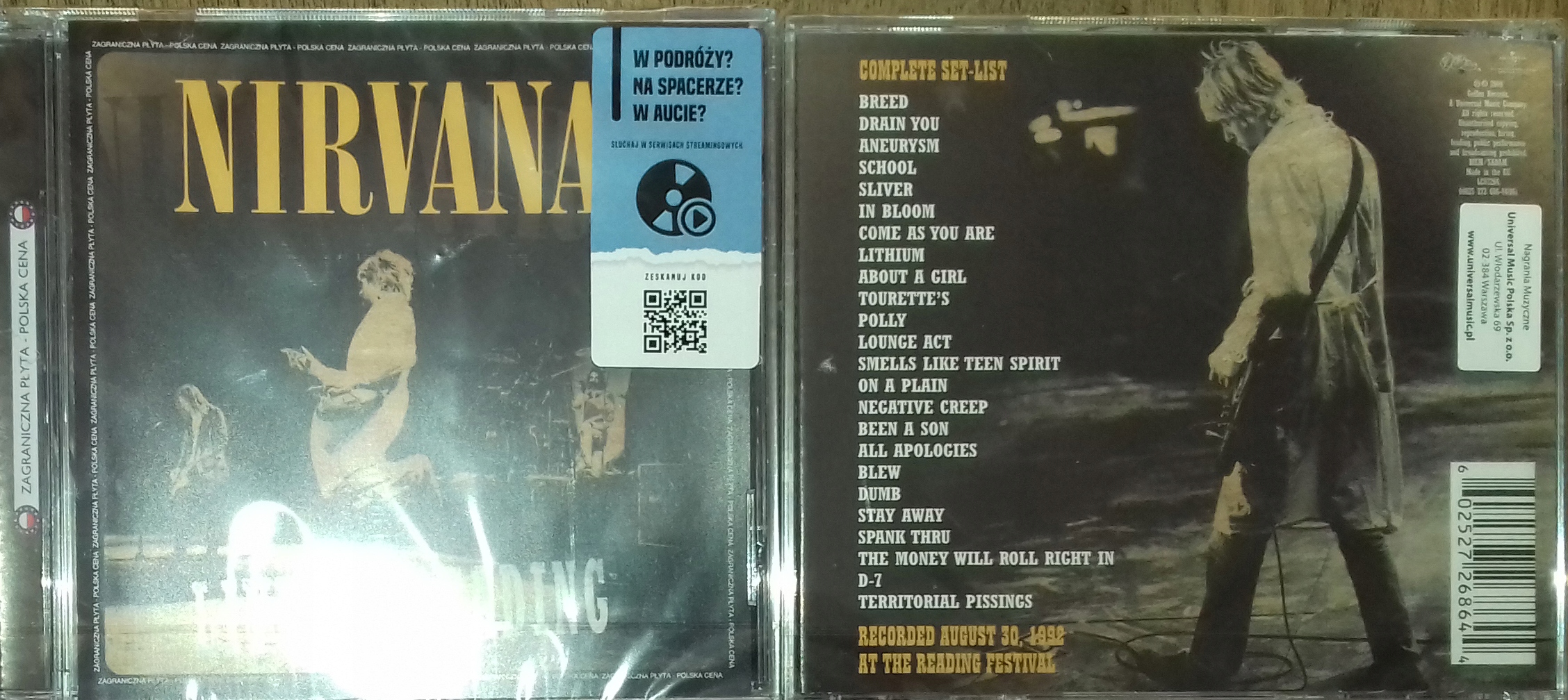 Nirvana: Live At Reading (polska Cena) [CD]
