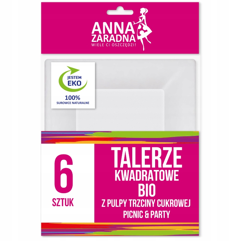 

Anna Zaradna Talerze Kwadratowe Bio Z Pulpy 6 Szt.