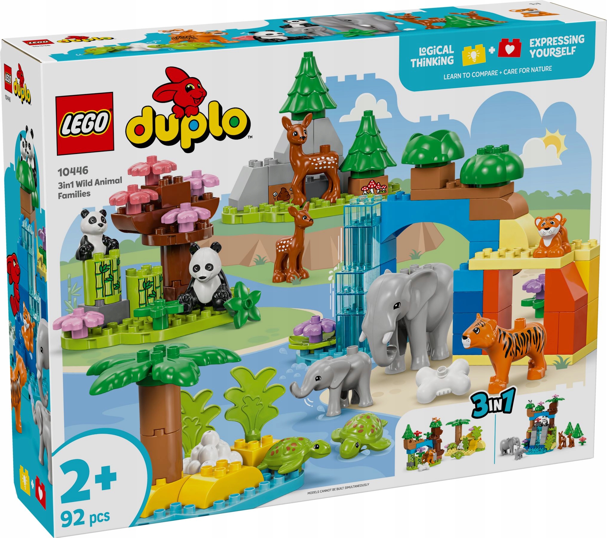 Lego Duplo Rodina Divokých Zvířat 3V1, Sada Kostek 10446