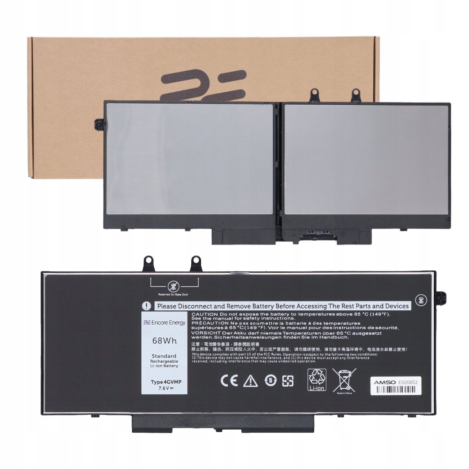 Bateria 4GVMP do Dell Latitude 5400 5500 5510 8940mAh Encore Energy