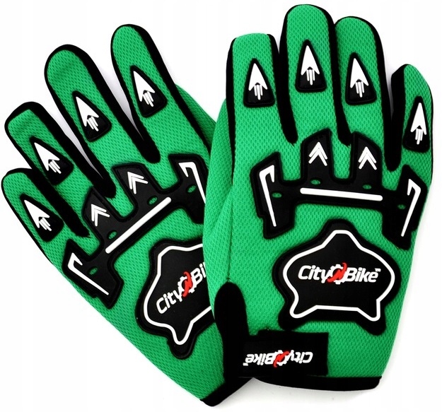 Rękawice Dziecięce Na Enduro Rower Bmx Cross Quad Motocykl Zielone M