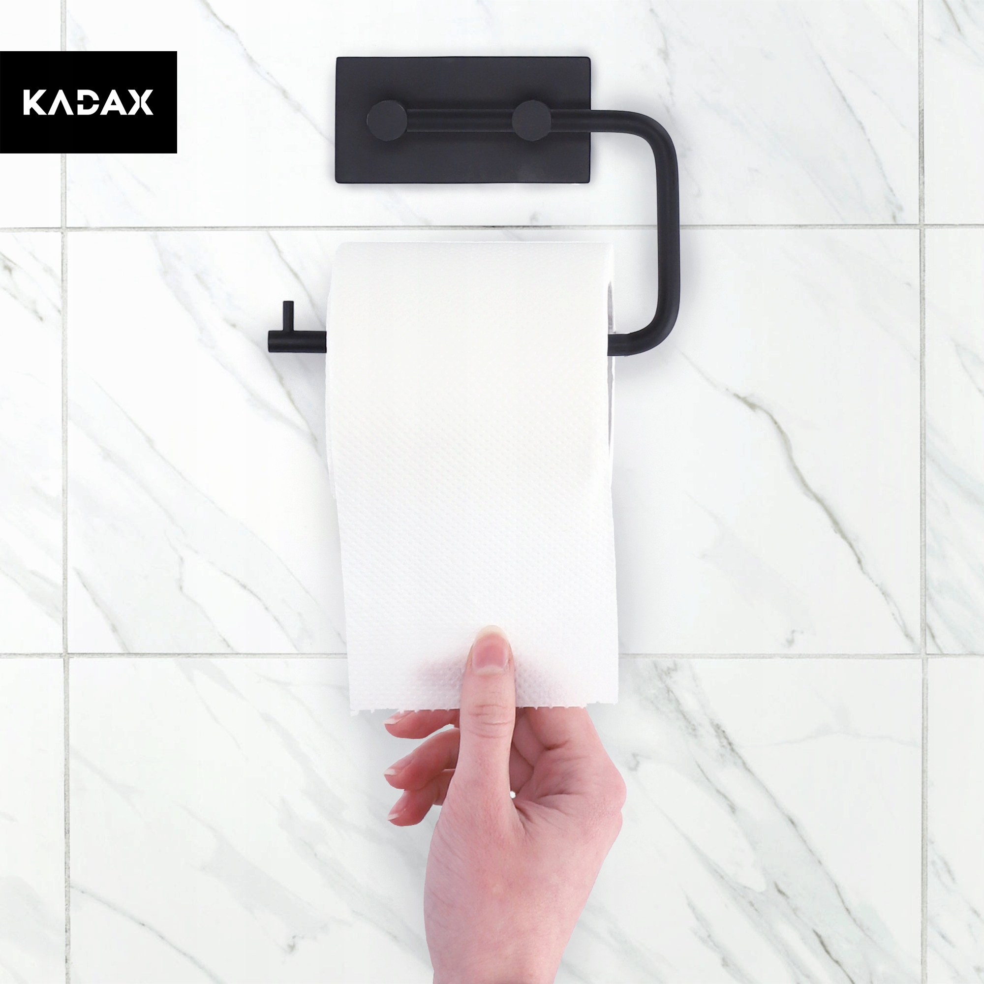 UCHWYT NA PAPIER TOALETOWY BEZ WIERCENIA STALOWY Typ uchwyt