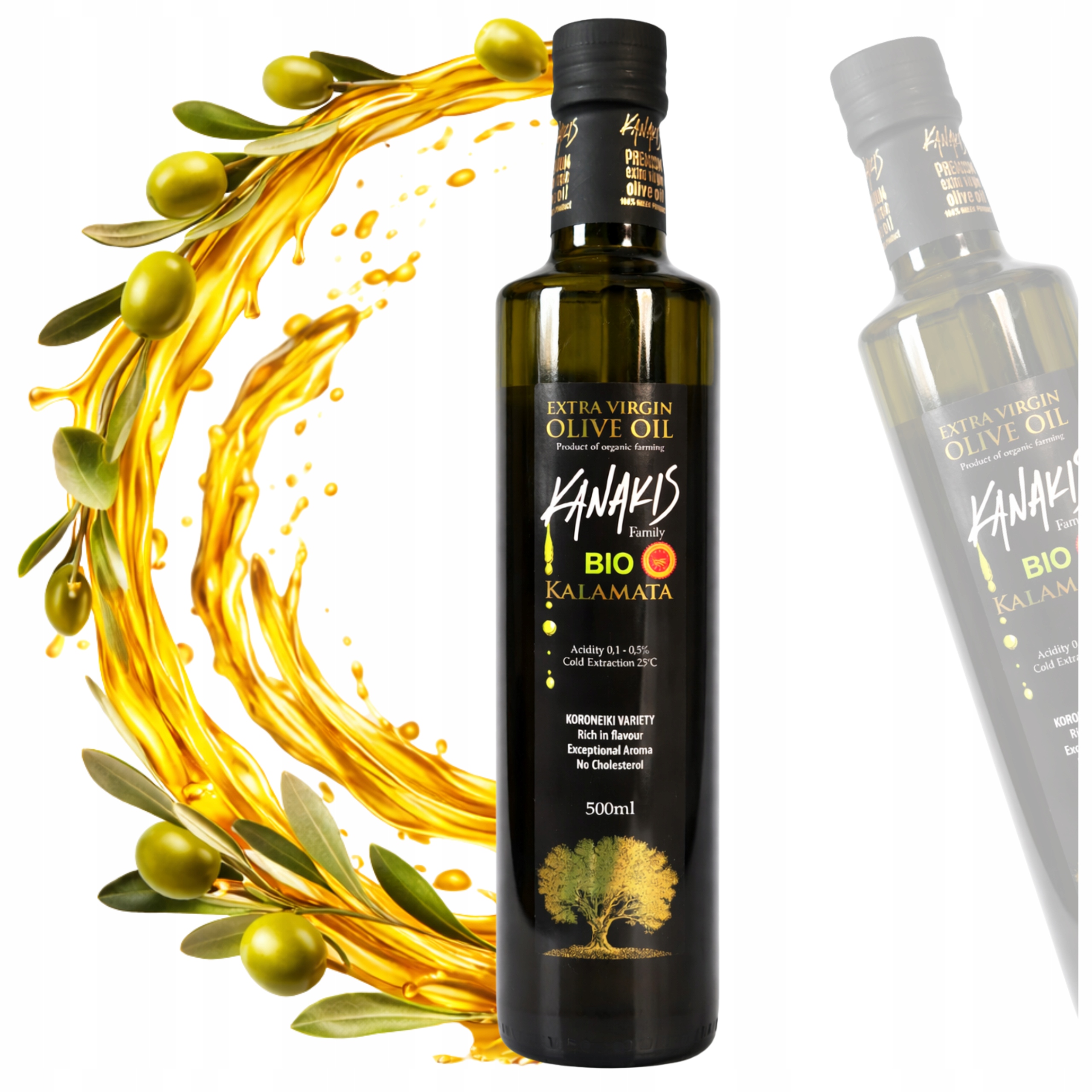Extra Panenský Řecký Olivový Olej 500 ML Organický Bio <0,5% Pdo Kalamata