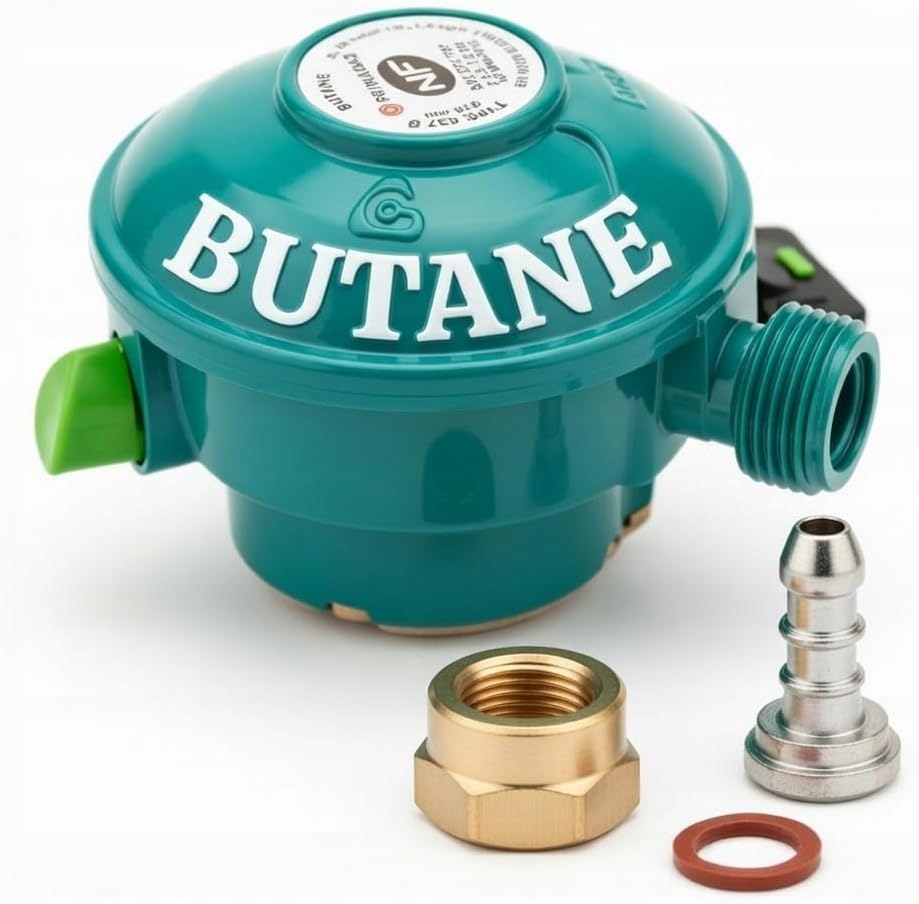 Regulator ciśnienia Quick-on 28 mbar na butan, Twiny, Elfi, Malice, Calypso