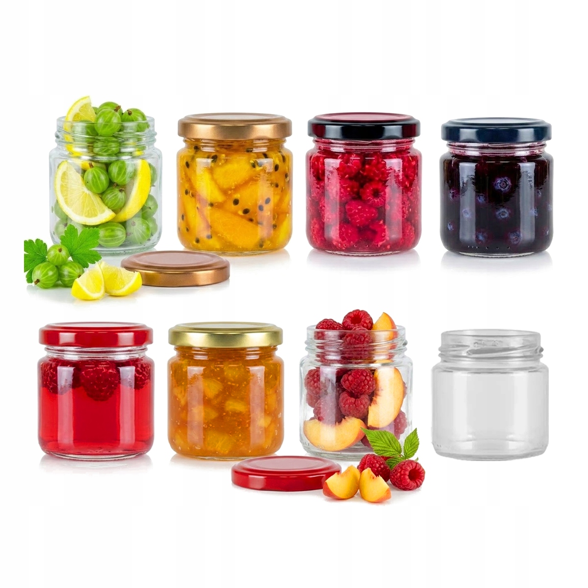 Skleněná zavařovací sklenice 100 ml na med sklenice na džem dárek sirup 50 x