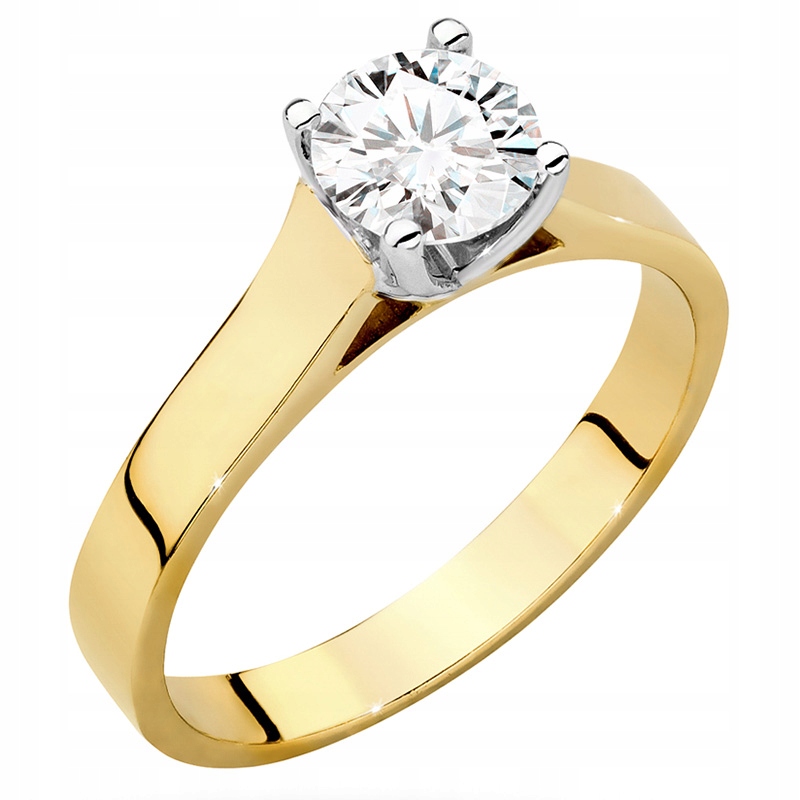 Krásný Zlatý Prstýnek 585 s Briliantem 0,70 ct