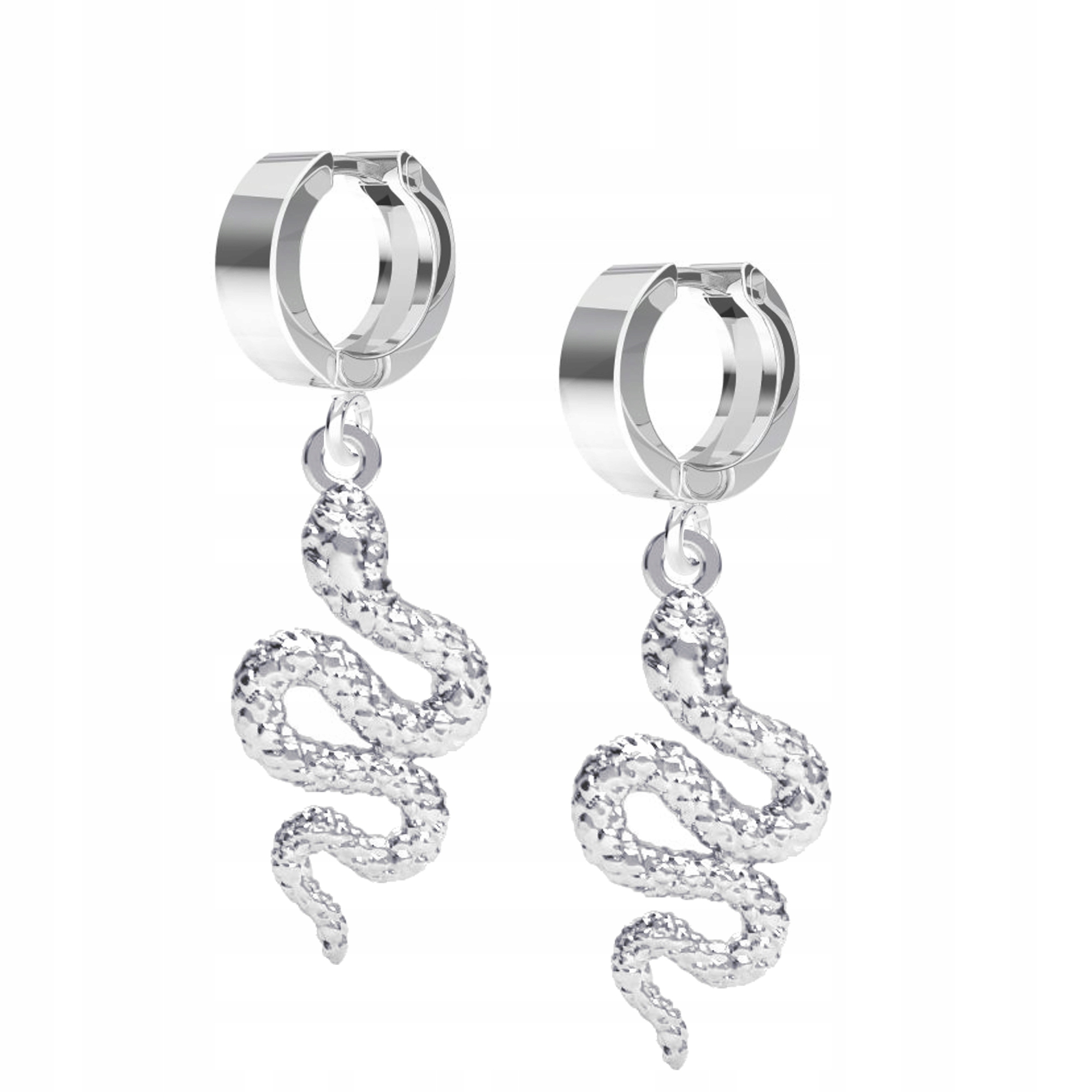 Stříbrné náušnice Pouta Had Hadi Symbol ochrany a síly Stříbro 925