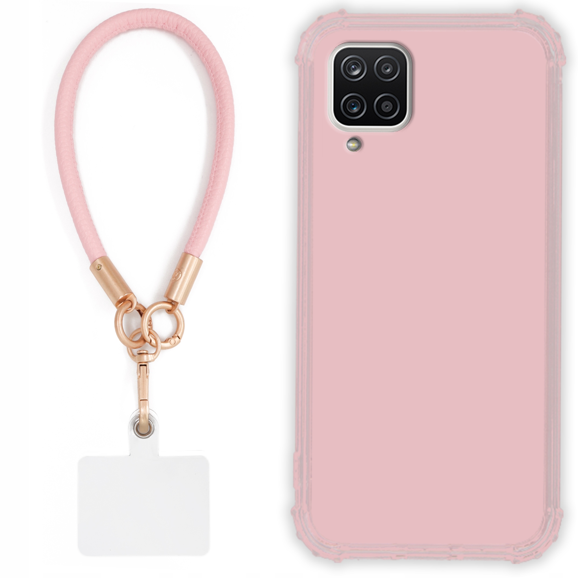Pouzdro Pro Samsung A12 5G Case Antishock Pinky Růžové vodítko Odolné