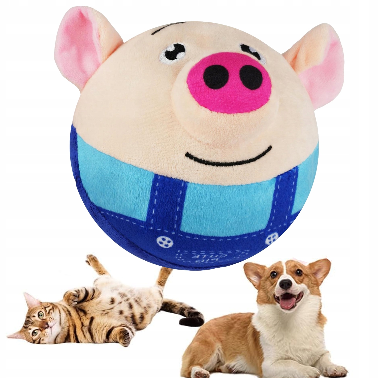 Interaktivní hračka pro psy Míček se zvukem, odolná, vysoká kvalita, 13 cm